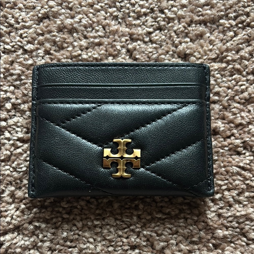 Tory Burch Black Quilted Card Holder